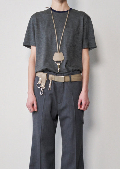 Leather Belt(Gray)