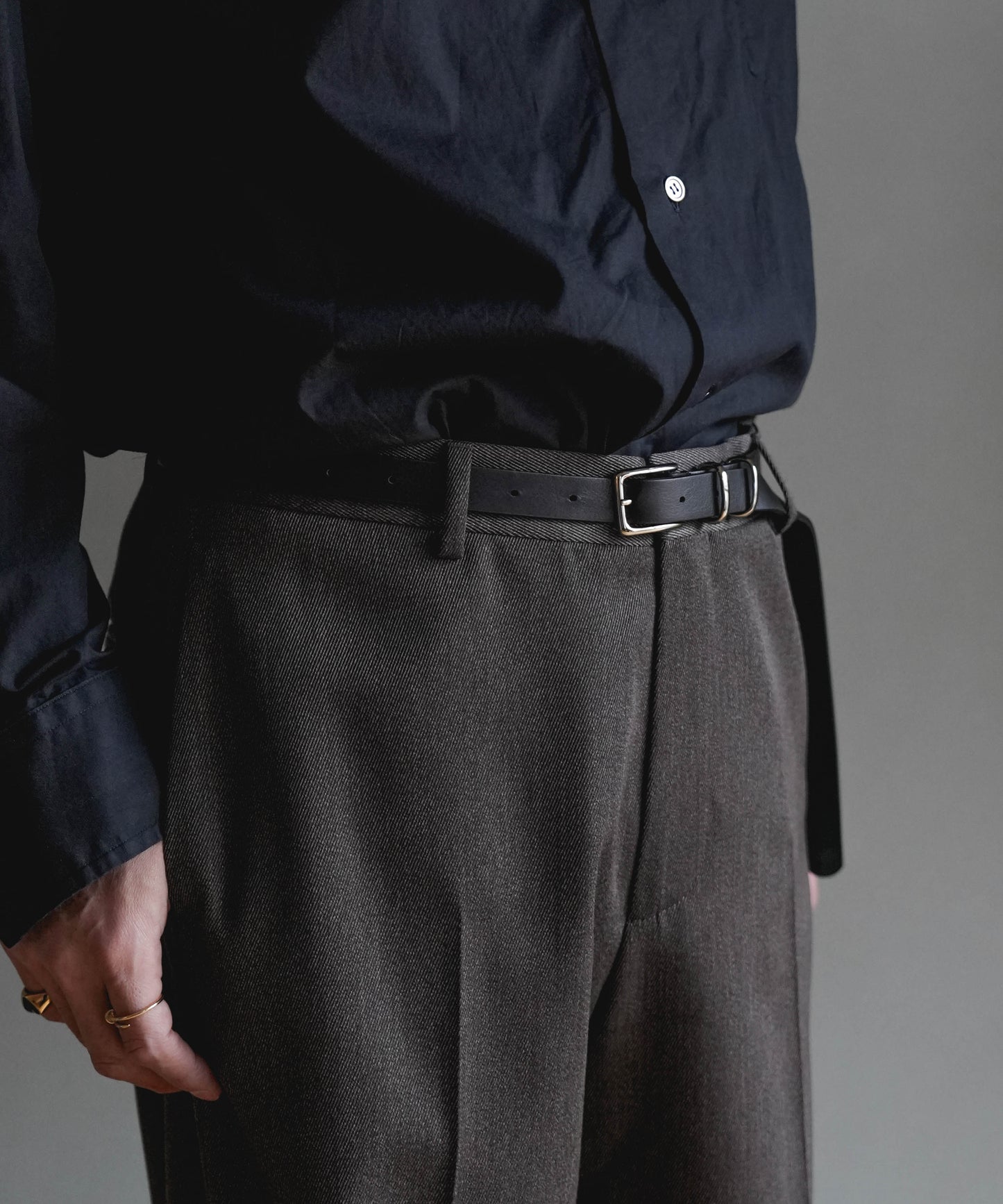 【PRE ORDER】Leather Long Belt (BLACK)