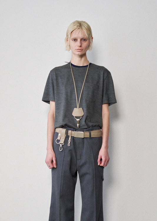 Leather Cord Crochet(Gray)