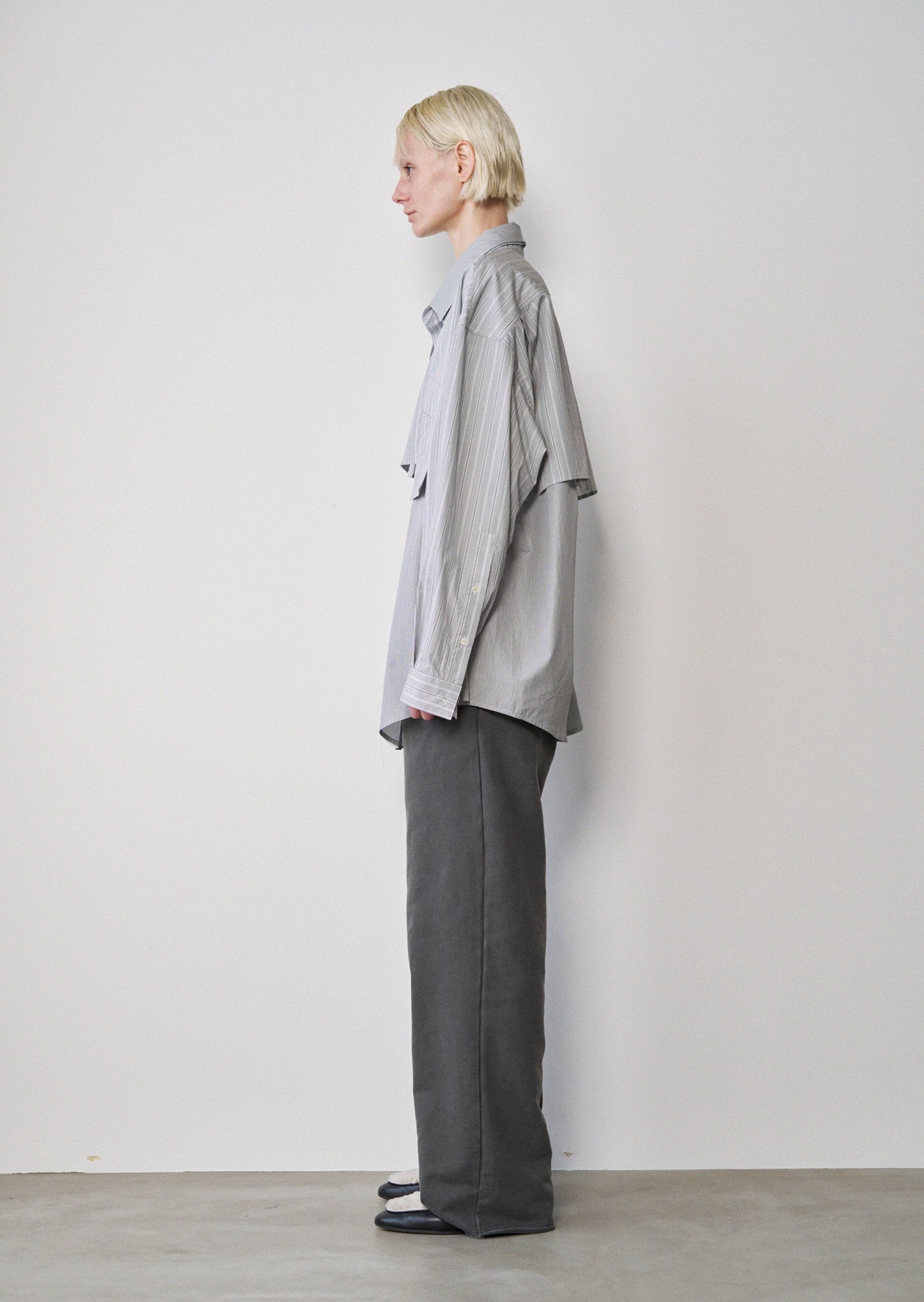 Layered Shirt (Gray Stripe)