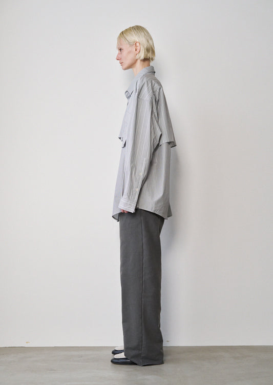 Layered Shirt (Gray Stripe)