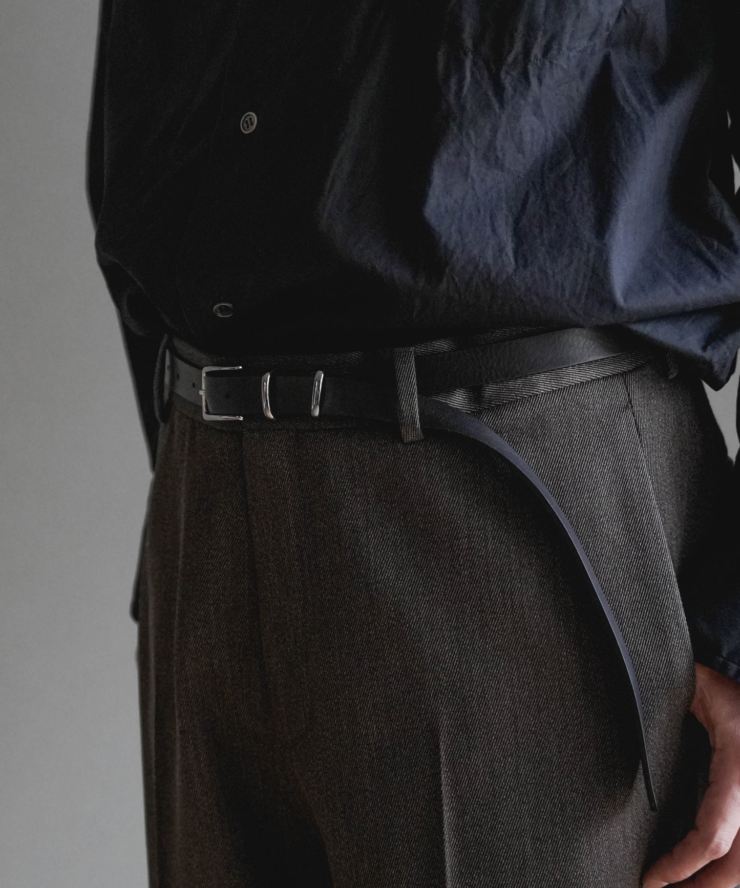 【PRE ORDER】Leather Long Belt (BLACK)