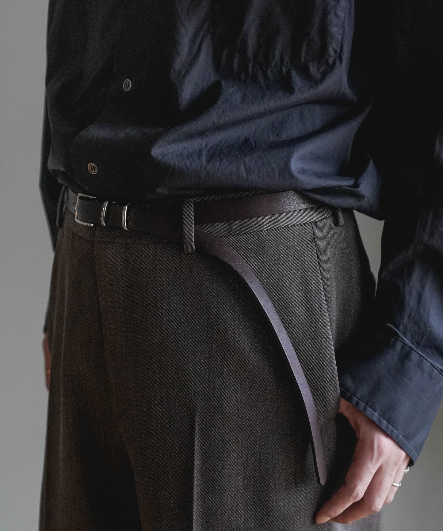 【PRE ORDER】Leather Long Belt (BROWN)