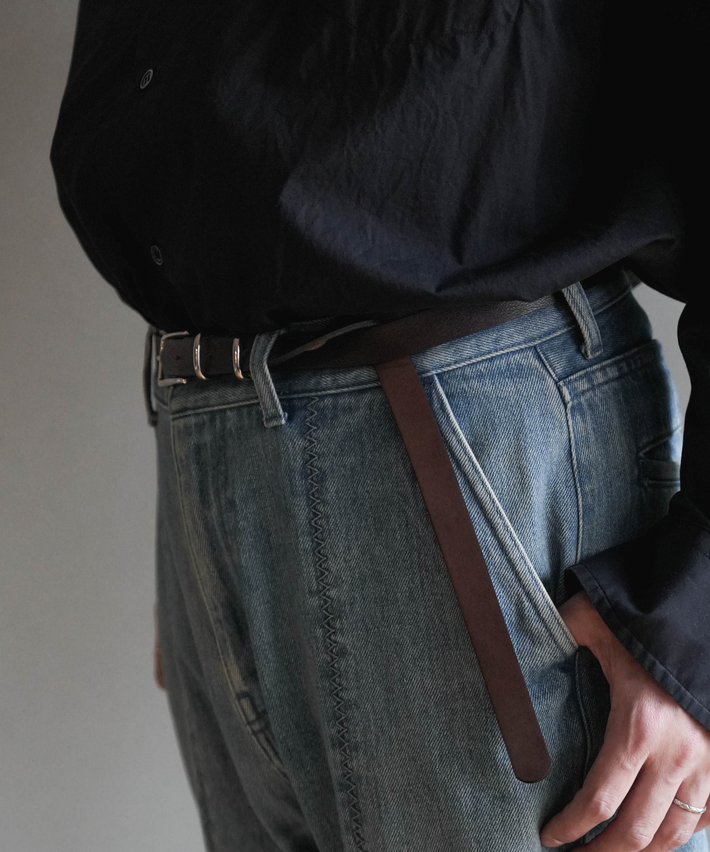 【PRE ORDER】Leather Long Belt (BROWN)