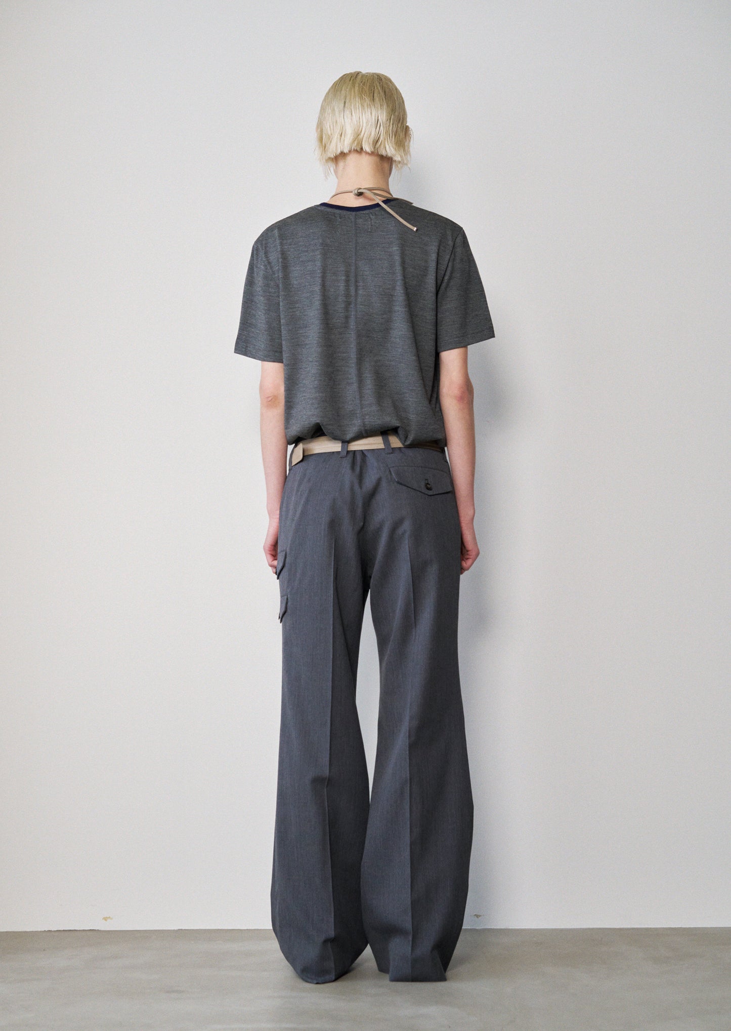 Two-Tone T Shirt(M.Gray x Navy)