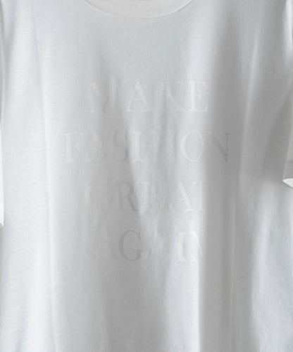 SLOGAN TEE - WHITE x WHITE