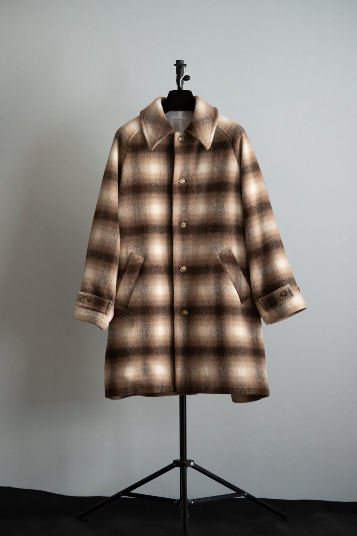 Wool Baggy Coat（Beige Check）