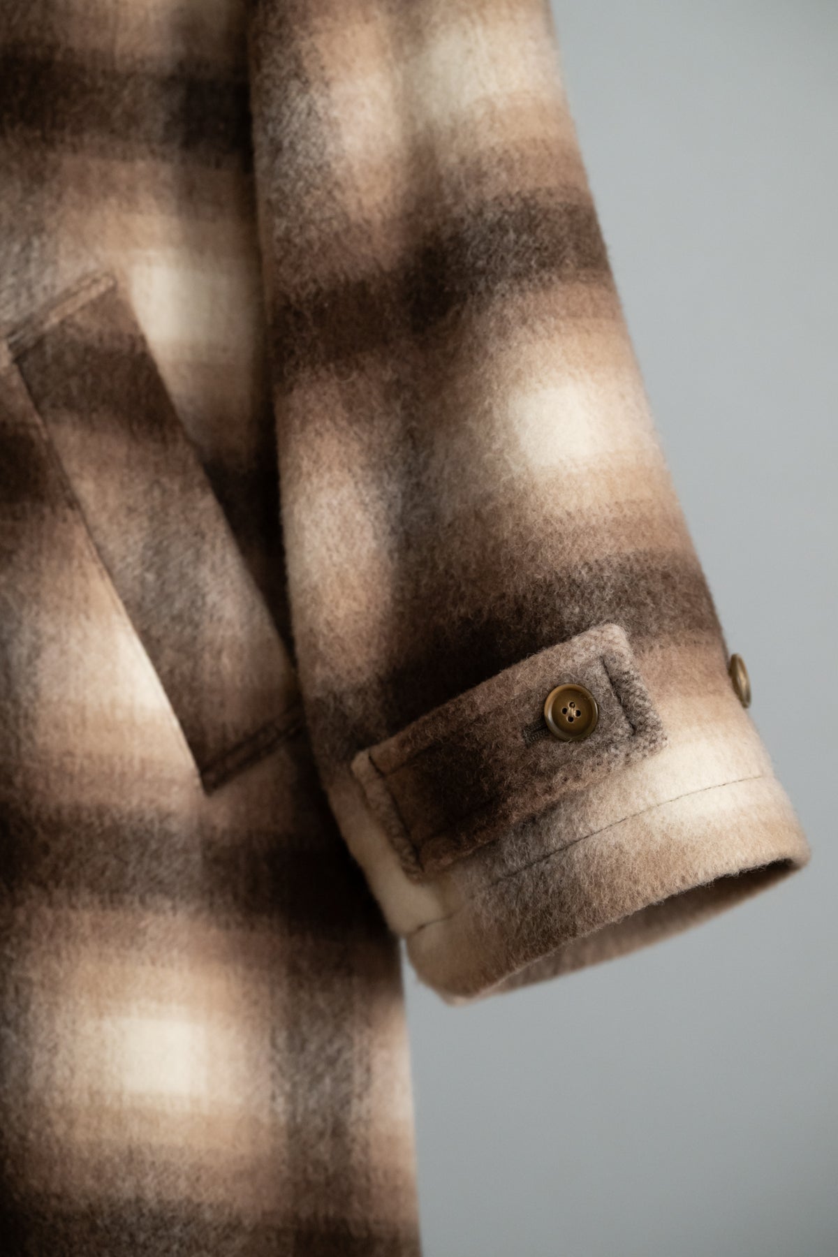 Wool Baggy Coat（Beige Check）