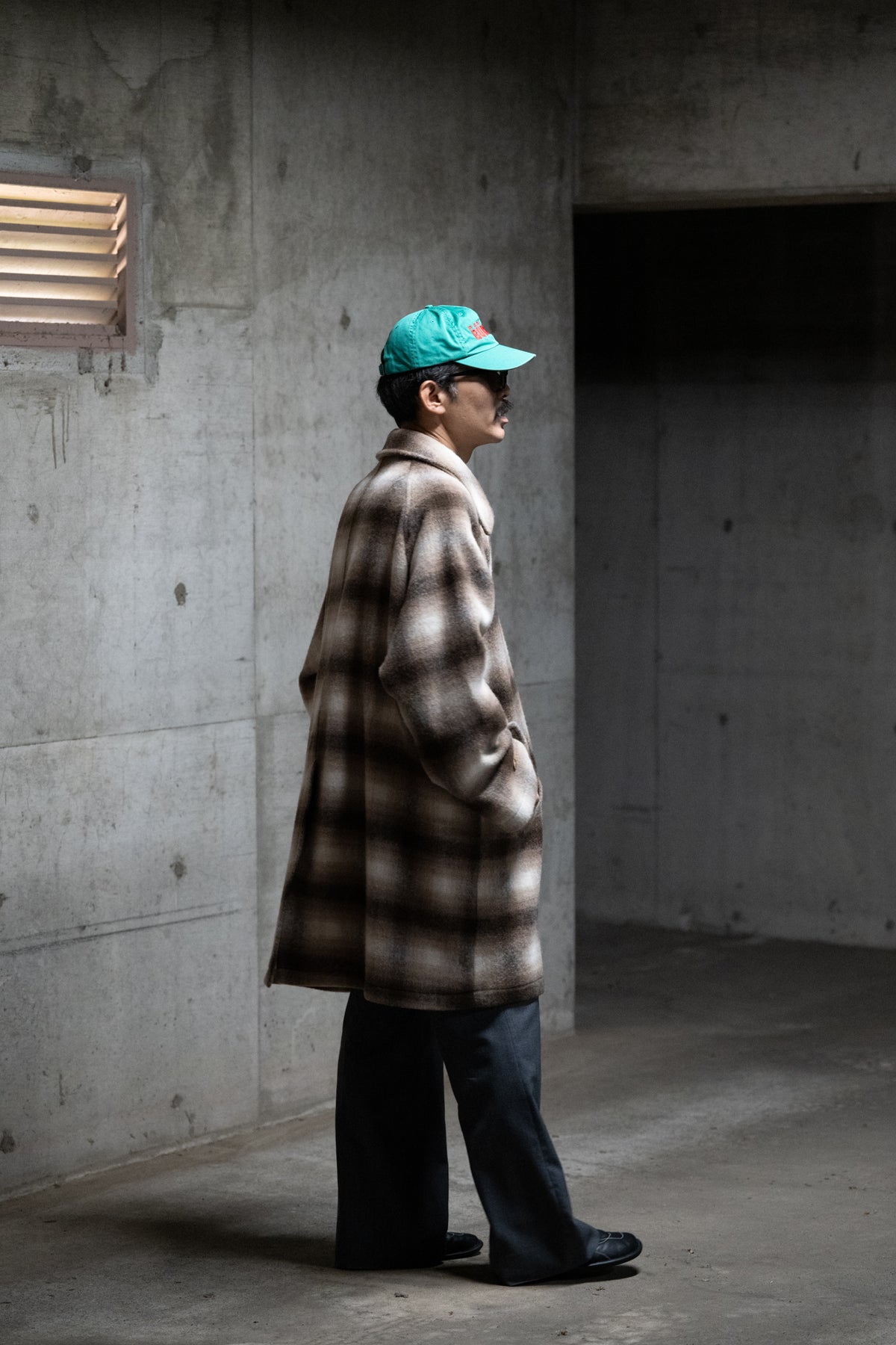 Wool Baggy Coat（Beige Check）