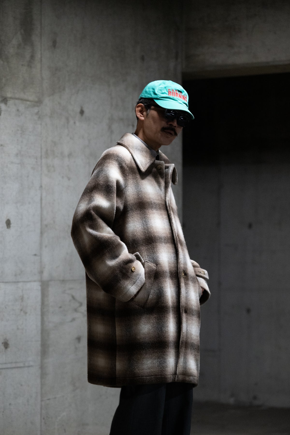 Wool Baggy Coat（Beige Check）