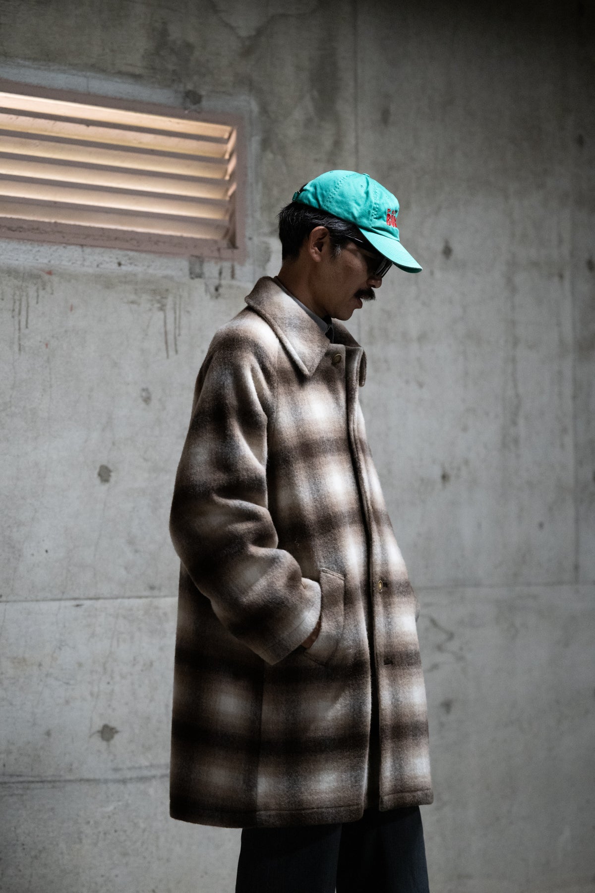 Wool Baggy Coat（Beige Check）