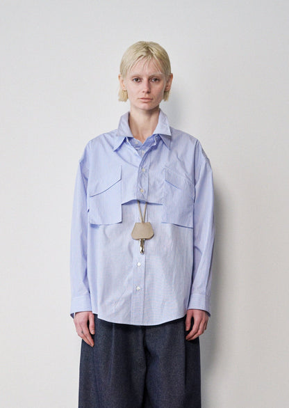 Layered Shirt (Sax Stripe)