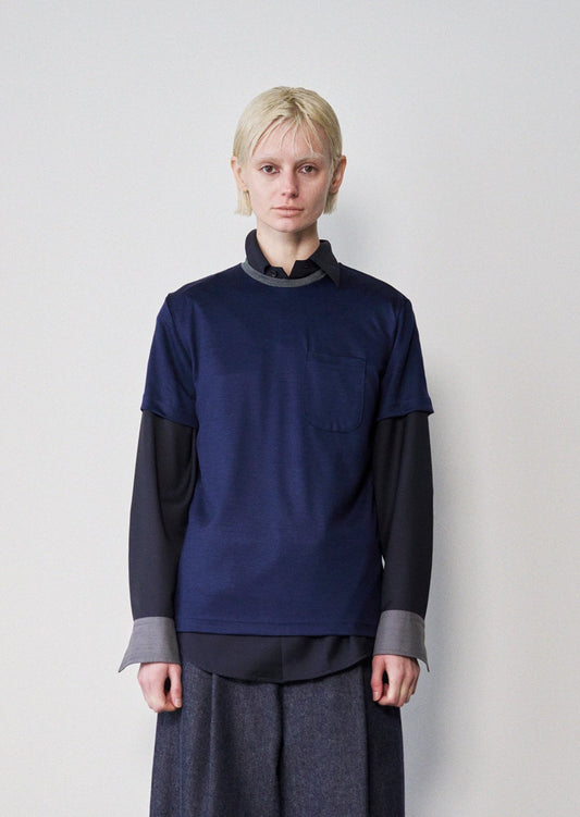 Two-Tone T Shirt(Navy x M.Gray)