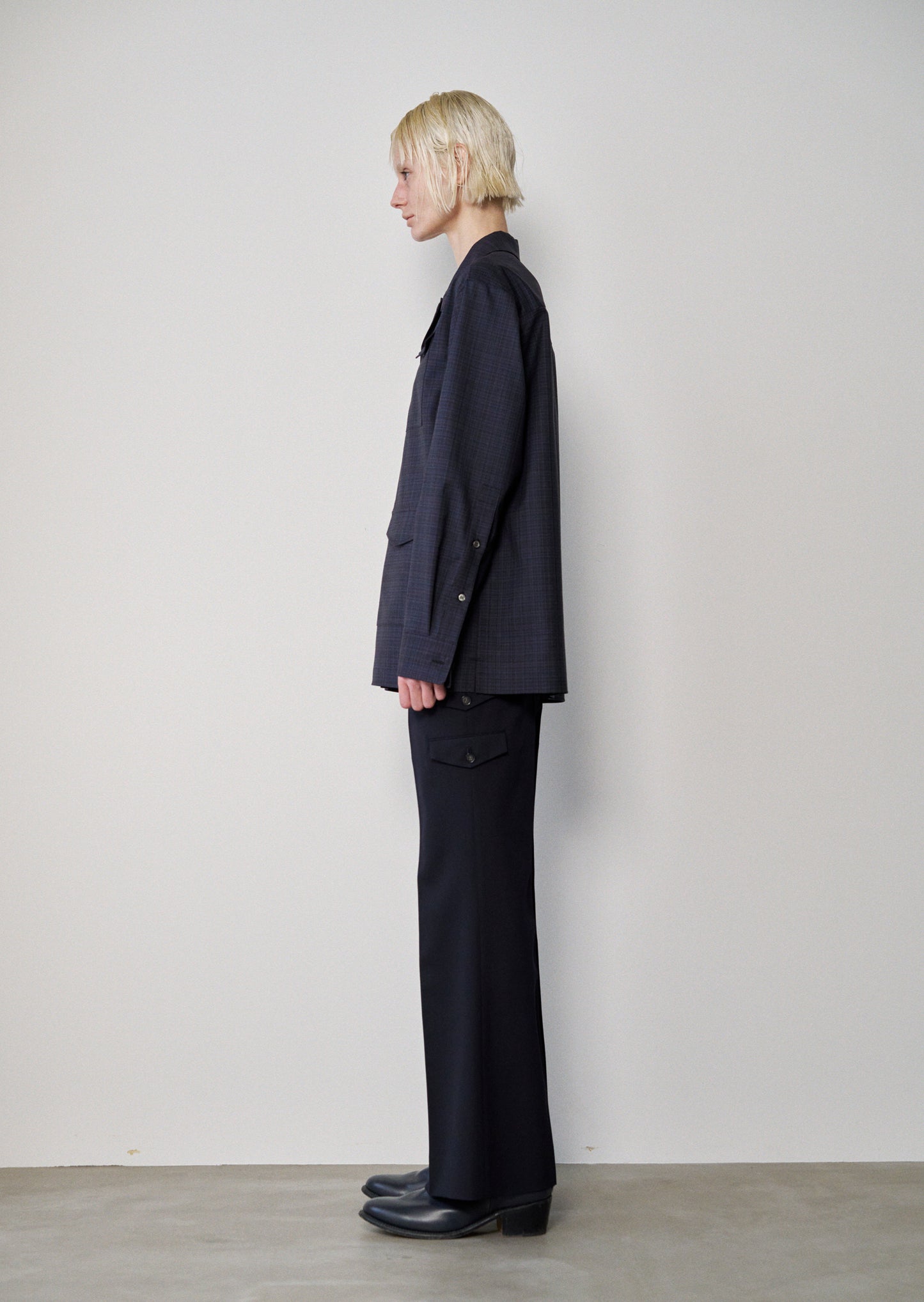 【PRE ORDER】Wide Flare Trousers(Navy)