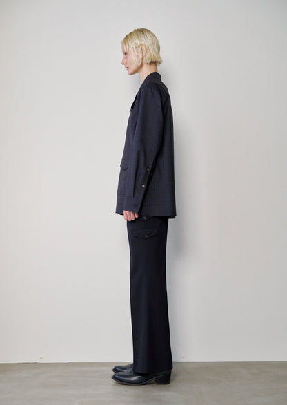 【PRE ORDER】Wide Flare Trousers(Navy)