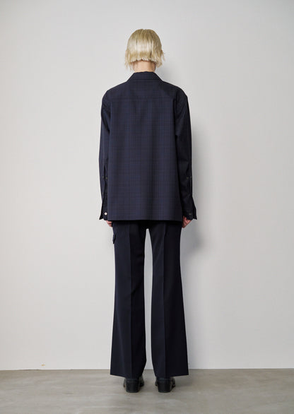 【PRE ORDER】Wide Flare Trousers(Navy)