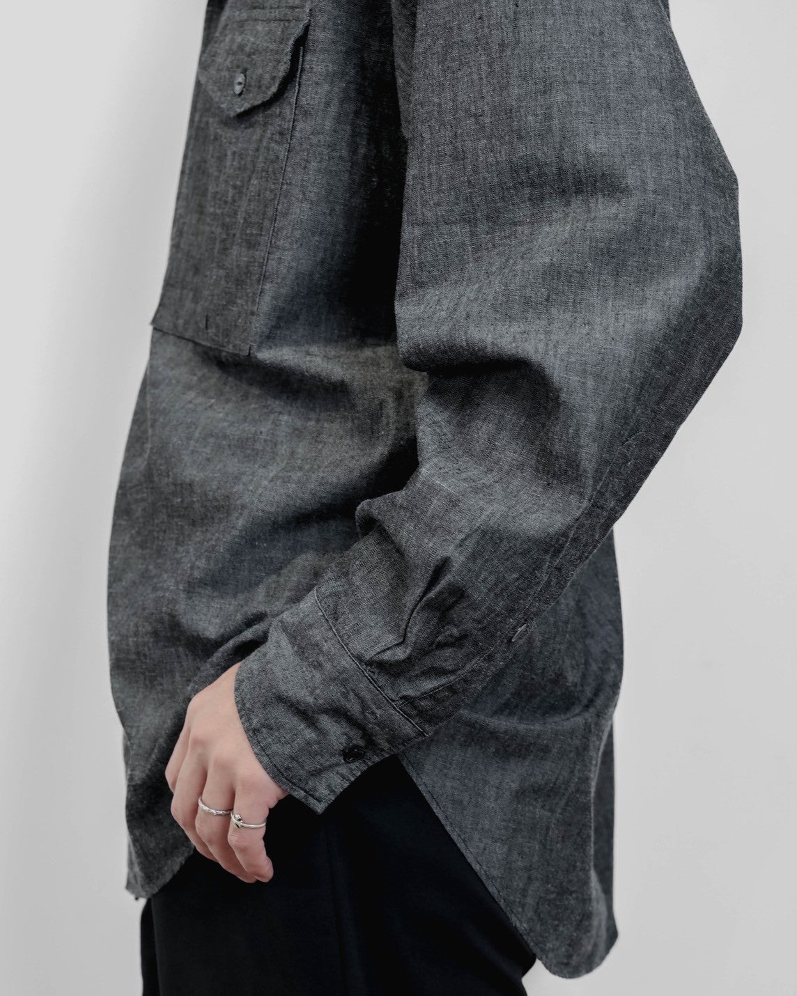 marka別注オフィサーシャツ(BLACK)