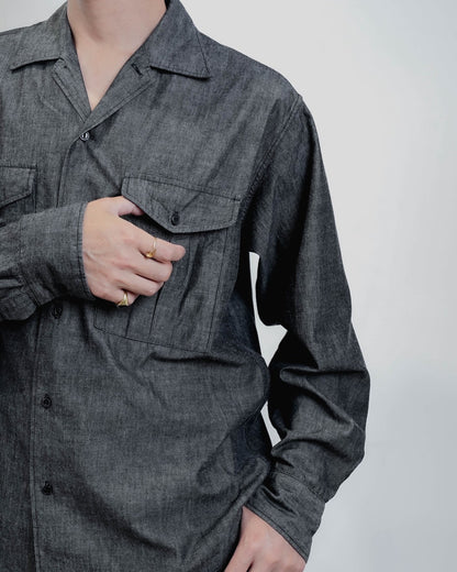 marka別注オフィサーシャツ(BLACK)