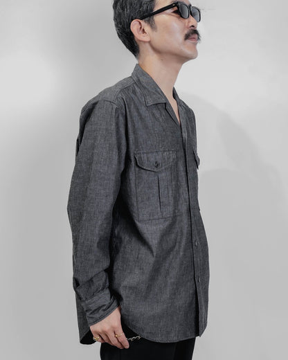 marka別注オフィサーシャツ(BLACK)