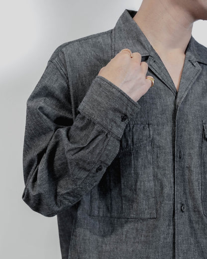 marka別注オフィサーシャツ(BLACK)