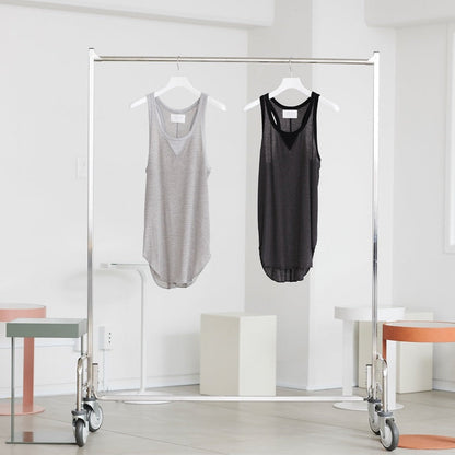 LONG TANKTOP - GRAY BORDER