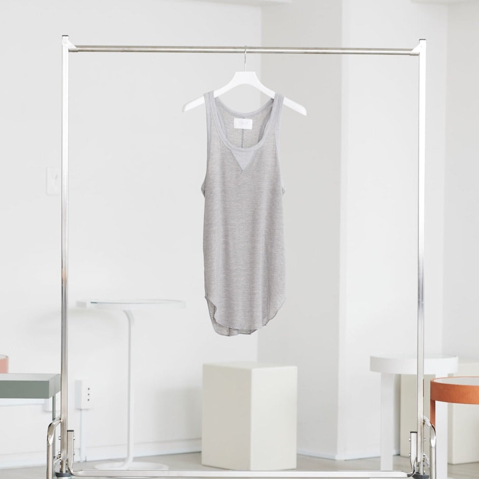 LONG TANKTOP - GRAY BORDER