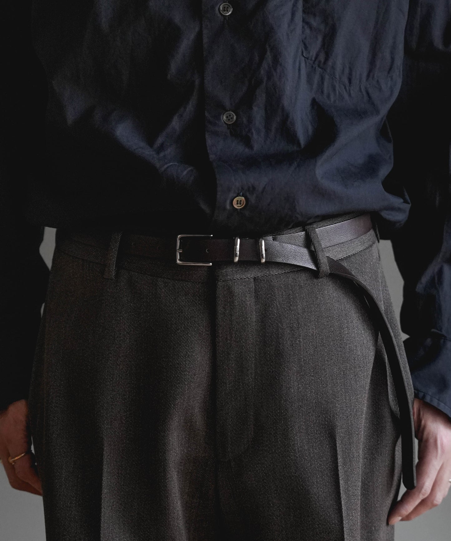 【PRE ORDER】Leather Long Belt (BROWN)